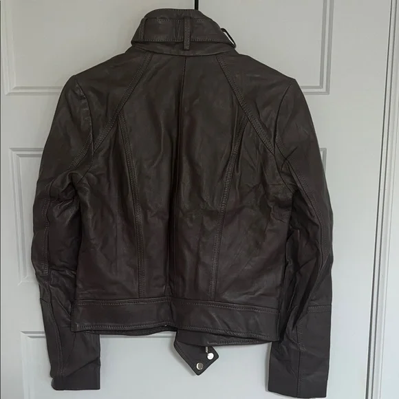 Marciano Women's Kiara Burgundy Leather Jacket - Picture 7 of 9